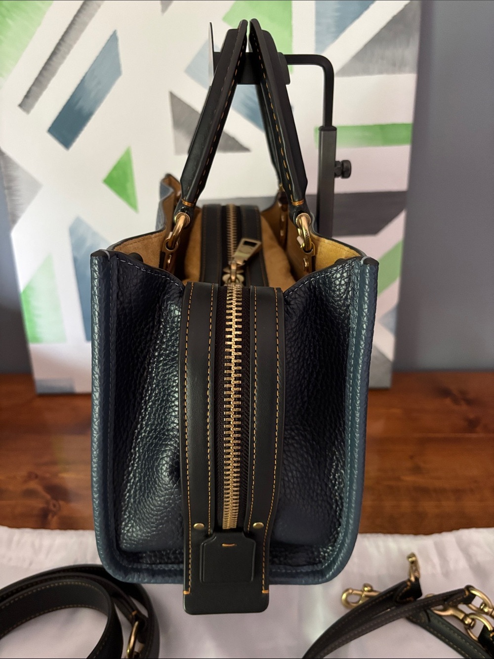 Excellent Condition Coach Rogue 25 in Dark Denim Multi - Picture 4 of 12
